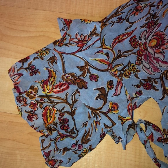 Zara Tops Zara Blue Floral Top Poshmark